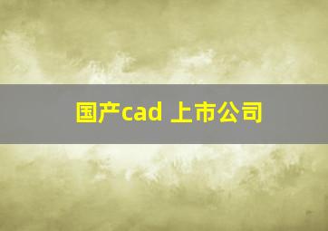 国产cad 上市公司